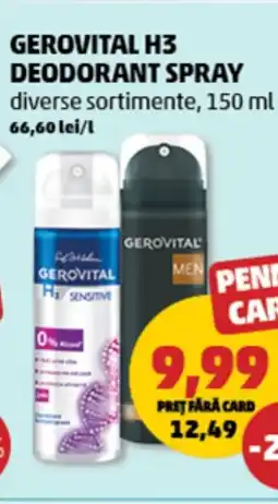 Penny GEROVITAL H3 Deodorant spray Ofertă