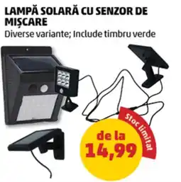 Penny Lampă solară cu senzor de mişcare Ofertă