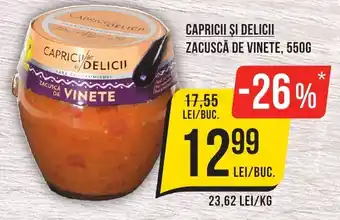 Mega Image CAPRICII ŞI DELICII Zacusca de vinete Ofertă