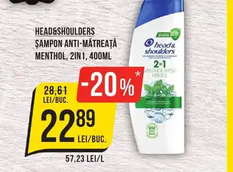 Mega Image HEAD&SHOULDERS Sampon anti-mătreaţă menthol, 2in1 Ofertă