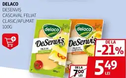 Auchan DELACO Desenviş cascaval feliat clasic/afumat Ofertă