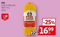 Auchan FOX Şuncă presată piept pui Ofertă