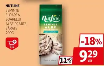 Auchan Nutline seminţe floarea soarelui albe prăjite sărate Ofertă