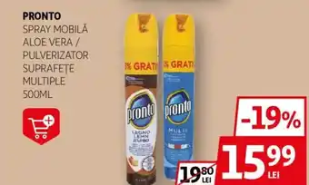 Auchan Pronto spray mobilă aloe vera / pulverizator suprafeţe multiple Ofertă