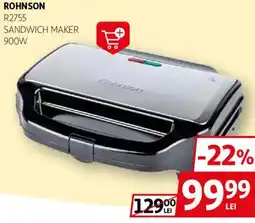 Auchan ROHNSON R2755 sandwich maker 900w Ofertă