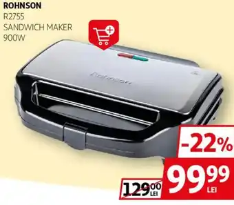 Auchan ROHNSON R2755 sandwich maker 900w Ofertă