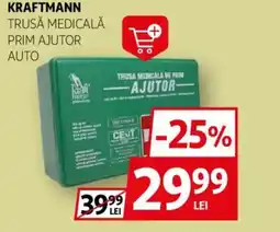 Auchan Kraftmann trusă medicală prim ajutor auto Ofertă