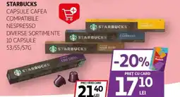 Auchan STARBUCKS Capsule cafea compatibile nespresso Ofertă