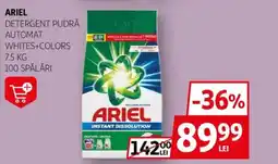 Auchan ARIEL Detergent pudră automat whites+colors Ofertă