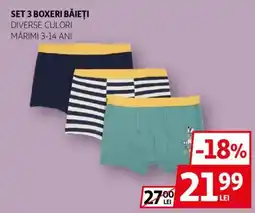 Auchan Set 3 boxeri băieți Ofertă