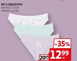 Auchan Set 3 chiloți fete Ofertă