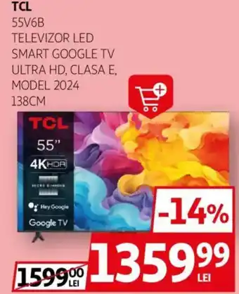 Auchan TCL Televizor led smart google tv ultra hd, clasa e, model 2024 138cm Ofertă