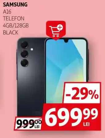 Auchan SAMSUNG A16 telefon 4gb/128gb black Ofertă