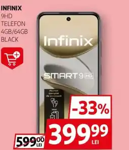 Auchan Infinix 9hd telefon 4gb/64gb black Ofertă