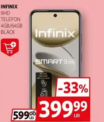 Auchan Infinix 9hd telefon 4gb/64gb black Ofertă