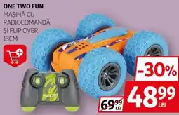 Auchan One two fun maşină cu radiocomandă şi flip over 13cm Ofertă