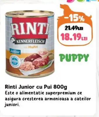 Animax RINTI Junior cu Pui Ofertă