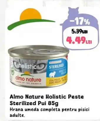 Animax Almo Nature Holistic Peste Sterilized Pui Ofertă