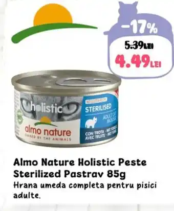 Animax Almo Nature Holistic Peste Sterilized Pastrav Ofertă