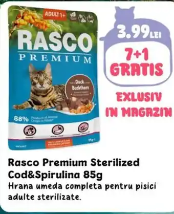 Animax Rasco Premium Sterilized Cod&Spirulina Ofertă