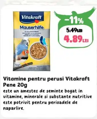 Animax Vitamine pentru perusi Vitakraft Pene Ofertă