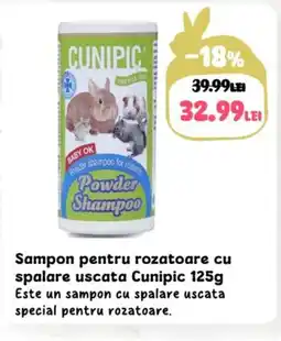 Animax Sampon pentru rozatoare cu spalare uscata Cunipic Ofertă