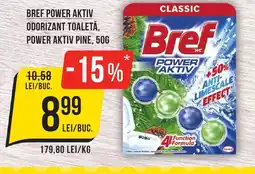 Mega Image BREF Power aktiv odorizant toaletă, power aktiv pine Ofertă