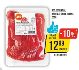 Mega Image 365 ESSENTIAL Bacon afumat, feliat Ofertă
