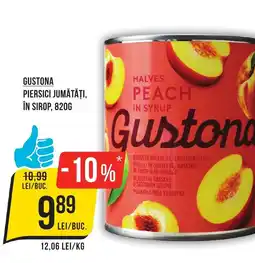 Mega Image GUSTONA Piersici jumătăți, în sirop Ofertă