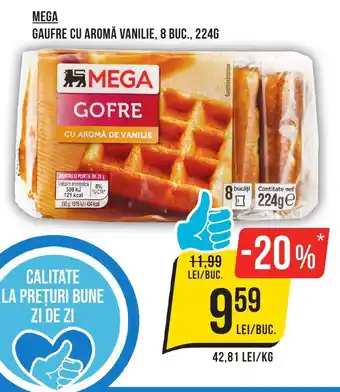 Mega Image MEGA Gaufre cu aromă vanilie Ofertă