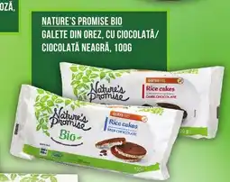 Mega Image Nature's promise Bio galete din orez, cu ciocolată/ ciocolată neagră Ofertă