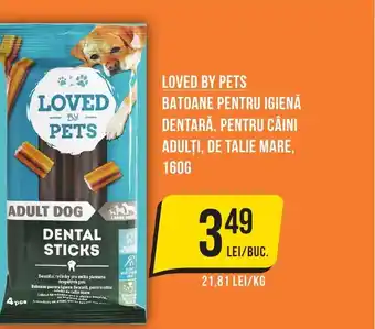 Mega Image LOVED BY PETS Batoane pentru igienă dentară, pentru câini adulţi, de talie mare Ofertă