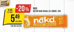 Mega Image NAKD Baton raw vegan, cu lămâie Ofertă