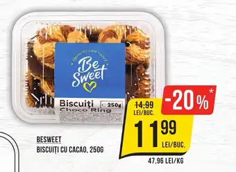 Mega Image BE SWEET Biscuiți cu cacao Ofertă