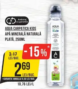 Mega Image AQUA CARPATICA KIDS Apă minerală naturală plată Ofertă