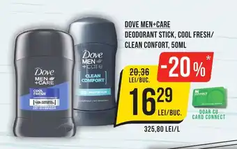 Mega Image DOVE MEN+CARE Deodorant stick, cool fresh/ clean confort Ofertă