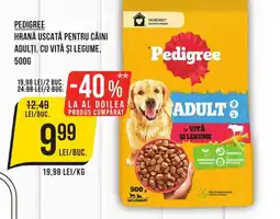 Mega Image PEDIGREE Hrană uscată pentru câini adulţi, cu vită și legume Ofertă