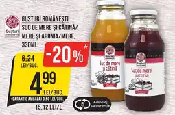 Mega Image GUSTURI ROMÂNEŞTI Suc de mere şi cătină/ romanesti mere și aronia/mere Ofertă