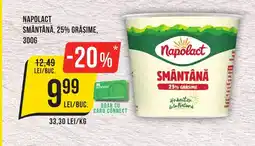 Mega Image NAPOLACT Smântână, 25% grăsime Ofertă