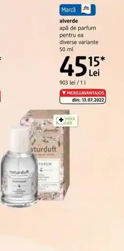 DM Alverde apă de parfum pentru ea Ofertă