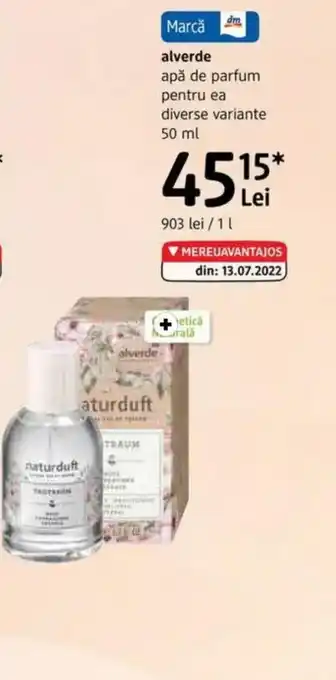 DM Alverde apă de parfum pentru ea Ofertă