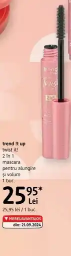 DM Trend !t up twist it! 2 în 1 mascara Ofertă