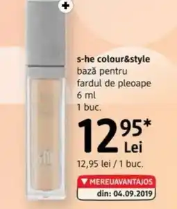 DM S-he colour&style bază pentru fardul de pleoape Ofertă