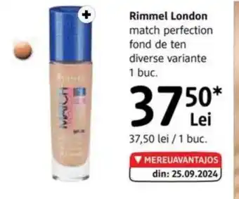 DM Rimmel London match perfection fond de ten Ofertă