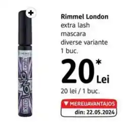 DM Rimmel London extra lash mascara Ofertă