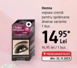 DM Henna vopsea cremă pentru sprâncene Ofertă