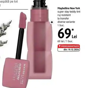 DM Maybelline New York super stay teddy tint ruj rezistent Ofertă