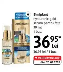 DM Elmiplant hyaluronic gold elmiplant serum pentru faţă Ofertă