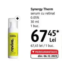 DM Synergy Therm serum cu retinal 0.05% Ofertă