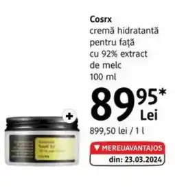 DM Cosrx cremă hidratantă pentru faţă cu 92% extract de melc Ofertă